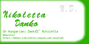 nikoletta danko business card